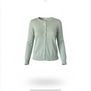 LOFT Light Green Button Down Cardigan